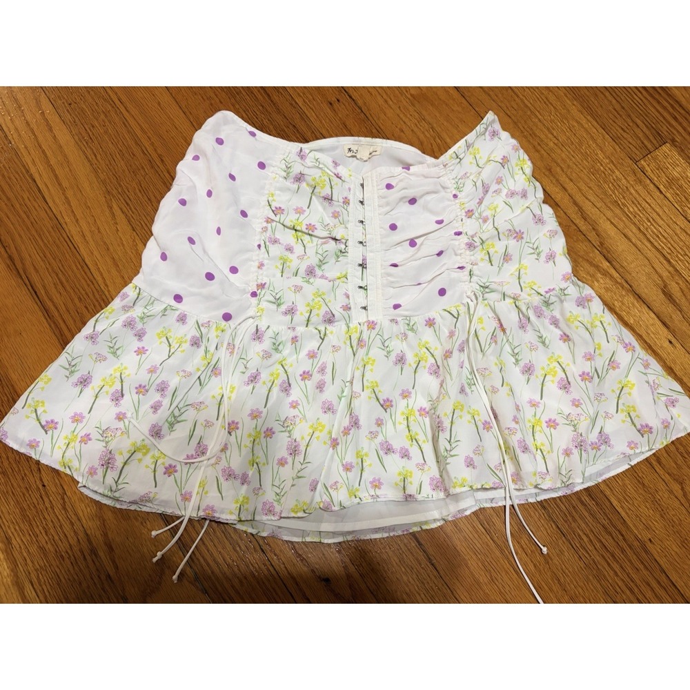 For Love & Lemons Floral Strudel Mini Skirt M